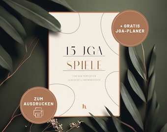 15 JGA Spiele Set · JGA Frauen Spiele zum Ausdrucken · Digitale Vorlagen in DIN A4 · Junggesellinnenabschied Spiele