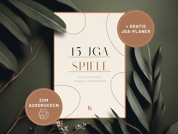 15 JGA Spiele Set · JGA Frauen Spiele zum Ausdrucken · Digitale Vorlagen in DIN A4 · Junggesellinnenabschied Spiele
