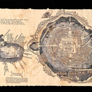 Movie Prop Replica - Trésor national Egde of History, Hernán Cortés, Carte Mexique, Peter Sadusky