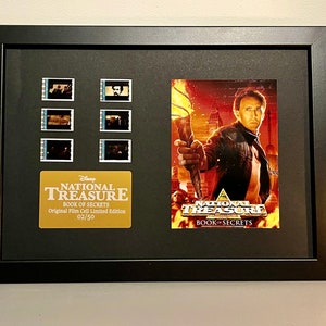 Disney National Treasure Livro dos Segredos original Film Cell Edição Limitada