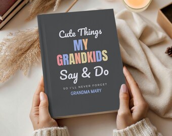 Personalized Grandma Journal Grandmother Memory Book from Grandkids Family Keepsake Notebook Grandmother Custom Name Gift Grandparent A389
