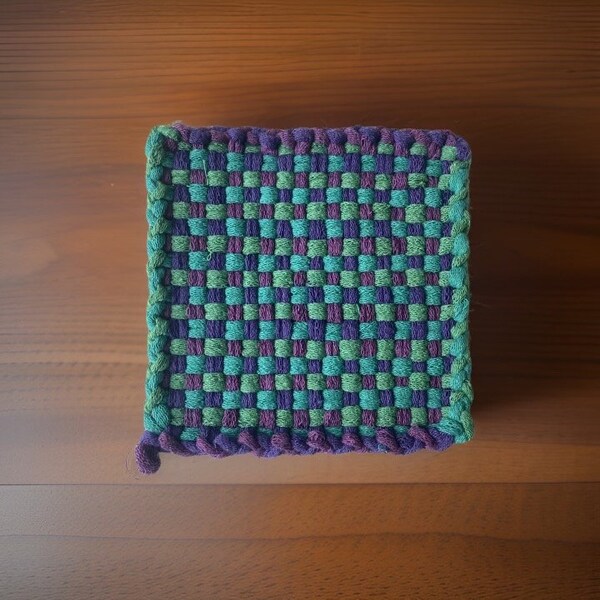 Green and Purple Potholder