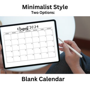 EDITABLE August 2024 Calendar, Printable Wall 2024 Calendar, Homeschool Planner, Kids Scheduler, Family Calendar, School Calendar image 3