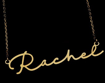 Name Necklace Gold - Etsy UK