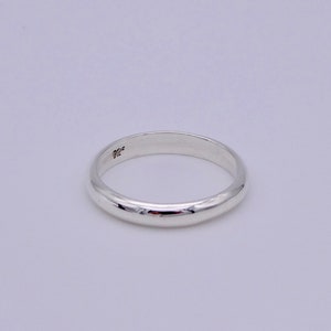 925 Silver Plain Band 3mm Wide, Sterling Silver Wedding Band, Sterling Silver Band Ring, Plain Silver Band