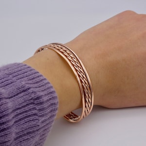 Copper Cuff Bracelet, Intricate Copper Bracelet, Unique Copper Cuff, Pure Copper Jewelry