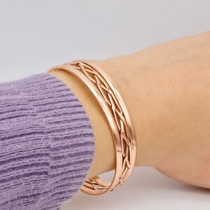 Copper Cuff Bracelet, Intricate Braided Copper Bracelet, Unique Copper Cuff, Pure Copper Jewelry