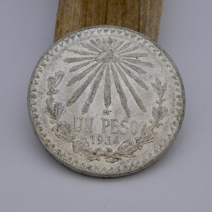1934 Mexican Peso Silver Coin, Un Mexican Peso 0.720 Silver, 1934 Vintage Mexican Silver Coin 72% Silver, Un Peso Mexicano 0.720 Plata