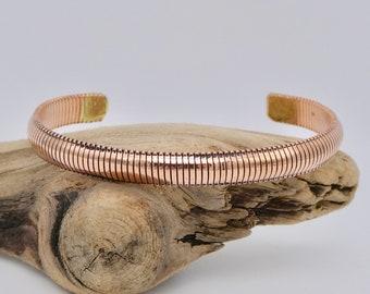 Copper Cuff Bracelet, Intricate Braided Copper Bracelet, Unique Copper Cuff, Pure Copper Jewelry