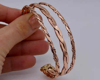 Copper Cuff Bracelet, Intricate Copper Bracelet, Unique Copper Cuff, Pure Copper Jewelry