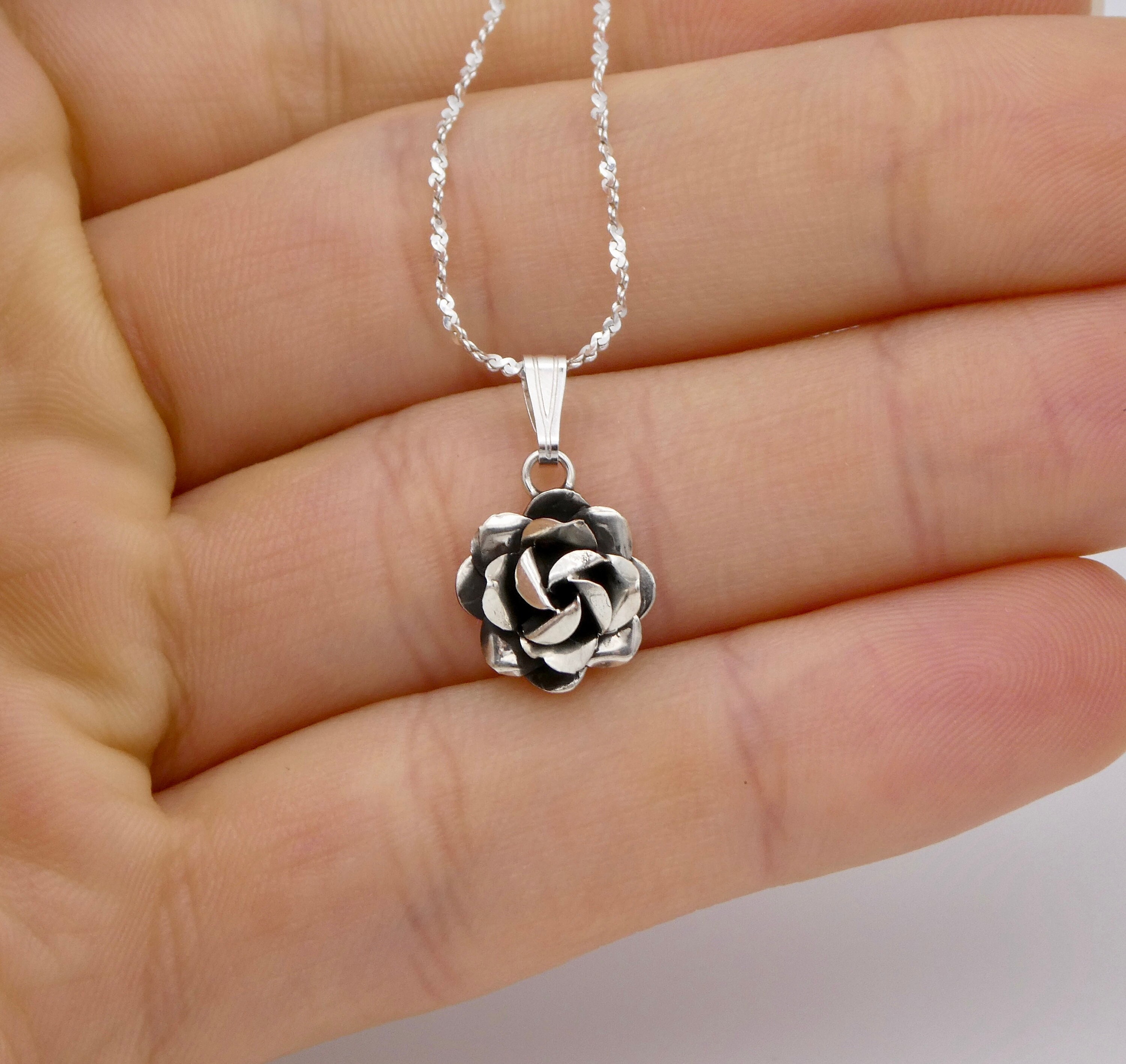 Silver rose jewelry discount