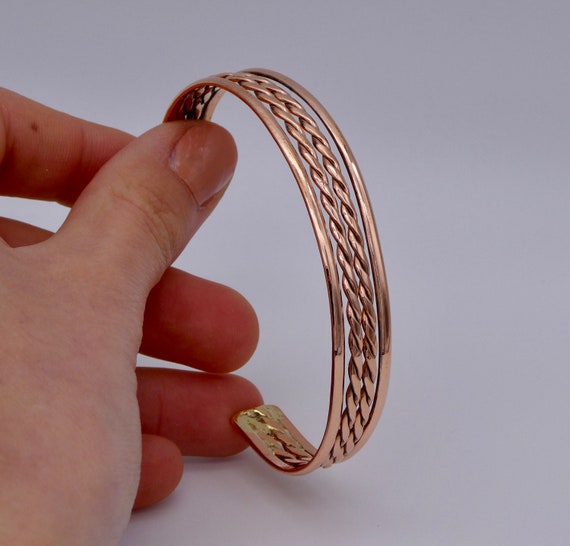 Copper Cuff Bracelet Intricate Copper Bracelet Unique Copper Cuff Pure Copper Jewelry