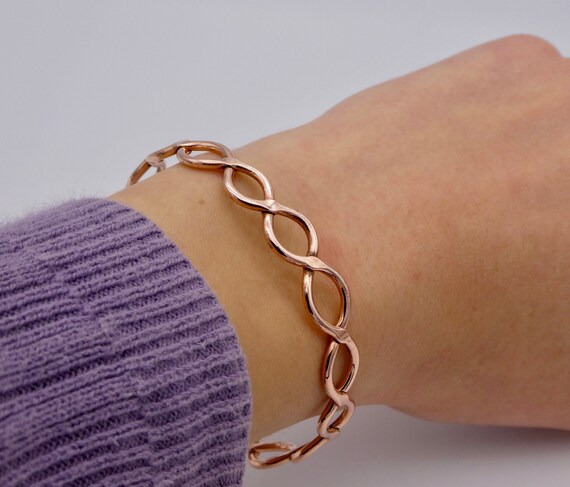 Copper Cuff Bracelet Infinity Copper Bracelet Unique Copper Cuff