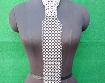 Corbata de malla de aluminio hecha a mano – Corbata para disfraz de cosplay LARP