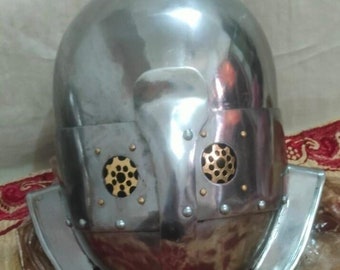 Essedarius Gladiator Helmet 2mm Steel Roman Combat Reenactment LARP Cosplay Historical Replica