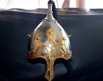 Medieval Viking Helmet for reenactment cosplay LARP, 2mm Mild Steel