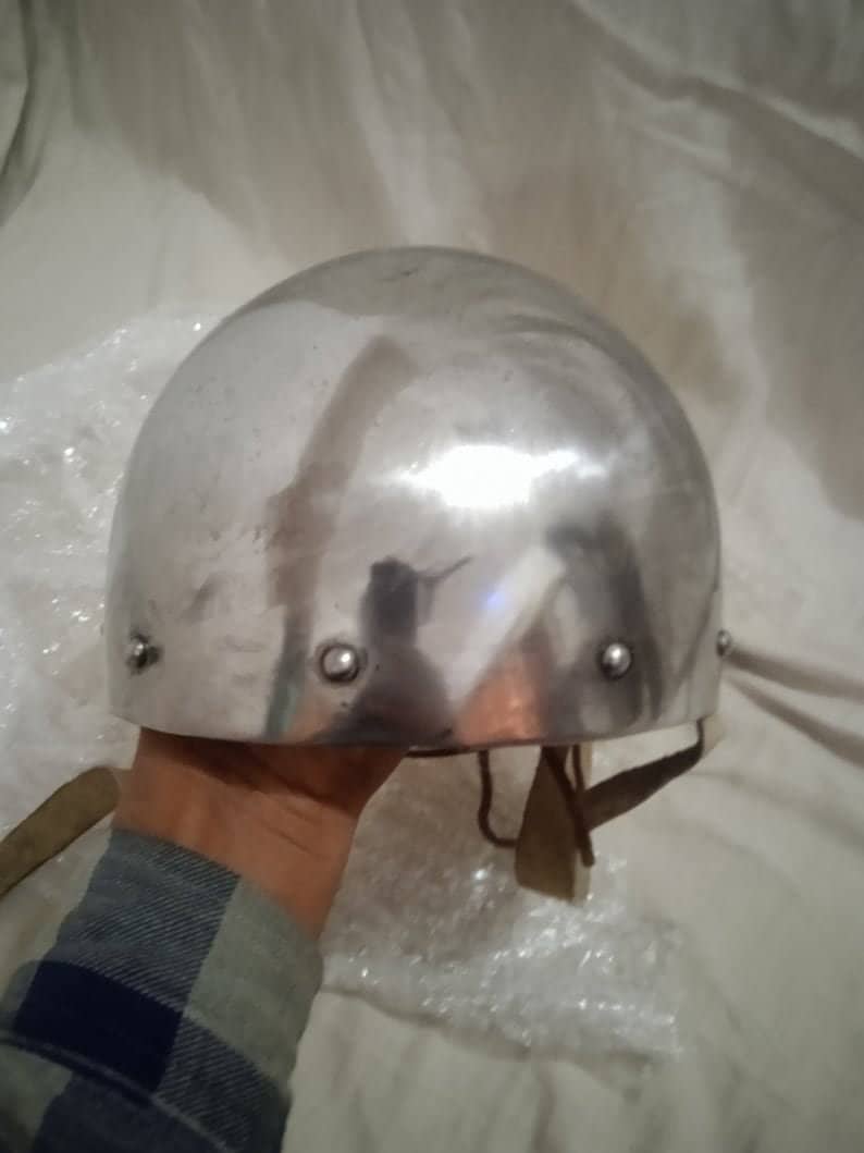 Steel Skull cap,aka Cervelliere,Medieval helmet,battle ready helmet,Mild steel 2mm helmet
