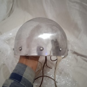 Steel Skull cap,aka Cervelliere,Medieval helmet,battle ready helmet,Mild steel 2mm helmet