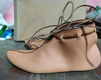Wikinger Schuhe aus einem Stück,Wendeschuhe,10th century Schuhe,Reenactment Schuhe,Reenactment Schuhe,Hedeby Schuhe,Ledersohle,
