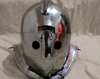 Secutor Gladiator Helmet Handmade 2mm Steel Battle Ready Roman Combat Armor Reenactment LARP Historical Replica