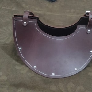 Hausse-col médiéval en cuir pour GN, tour de cou en cuir, hausse-col d'halloween