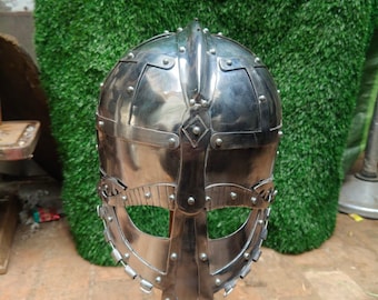 Handmade Mild Steel Viking Helmet – Norse LARP Cosplay Armor
