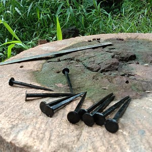 Medieval Viking Hand-Forged Nails – Set of 10 – Chest, Hinges & Hasp Hardware