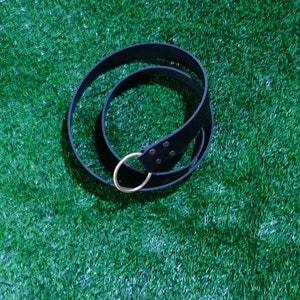 Handmade Medieval belt,Brass ring belt, Medieval viking belt,120cm length, width 1.5&quot; ,black leather belt, Fully handmade belt