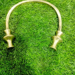 Medieval Brass Torc – Handcrafted Celtic Viking Neck Ring for LARP or Reenactment
