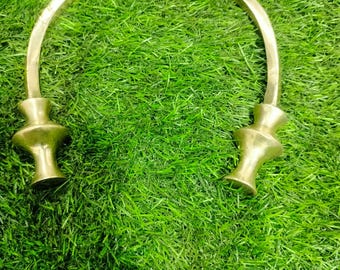 Medieval Brass Torc – Handcrafted Celtic Viking Neck Ring for LARP or Reenactment