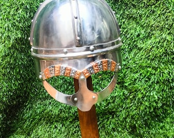 Handmade Viking Tjele Helmet – 2mm Mild Steel, Norse Armor