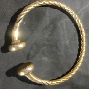 Medieval Celtic Brass Torc – Handcrafted Neck Torc for Roman or Celtic Reenactment