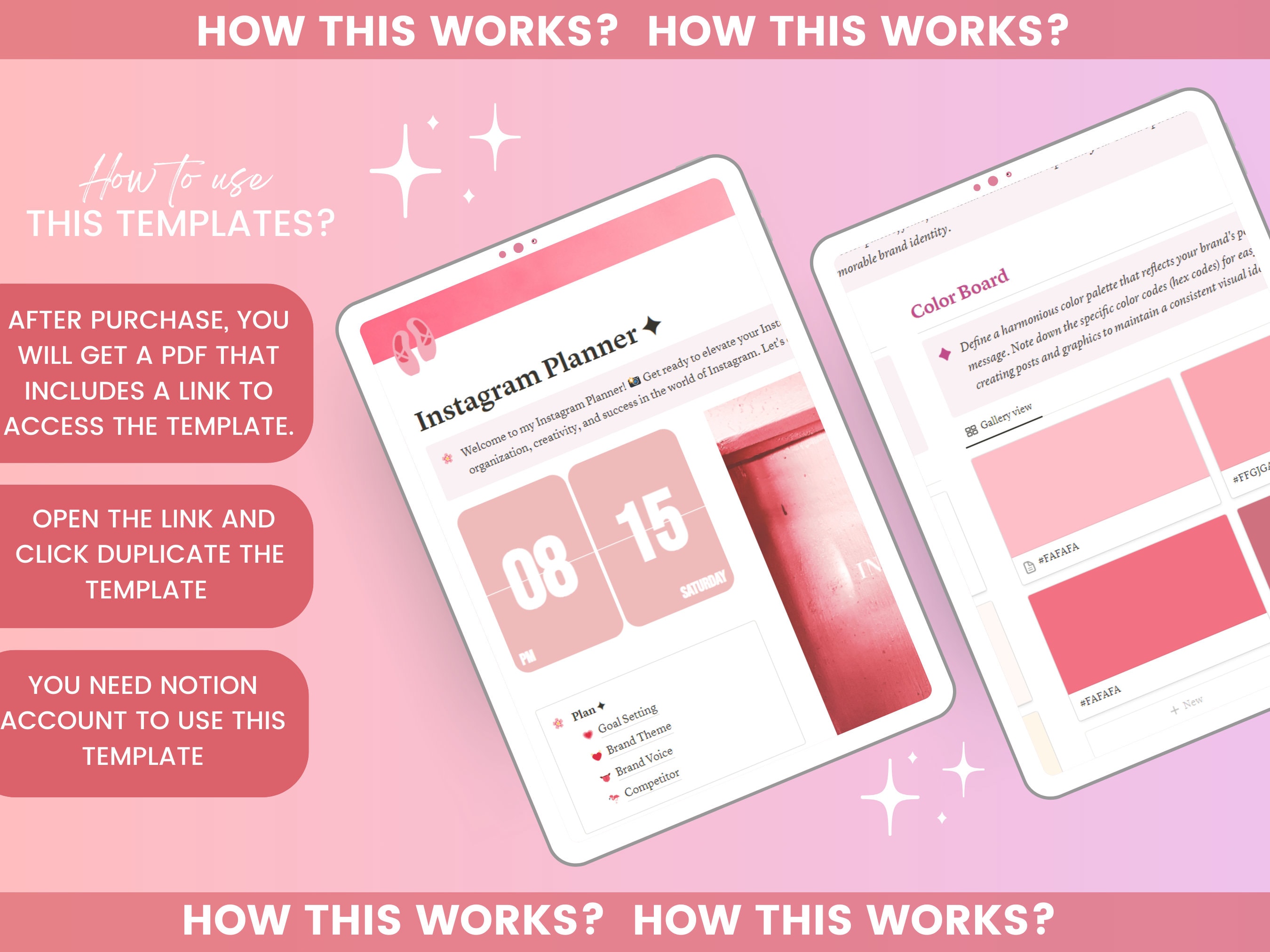 Instagram Planner Sheet