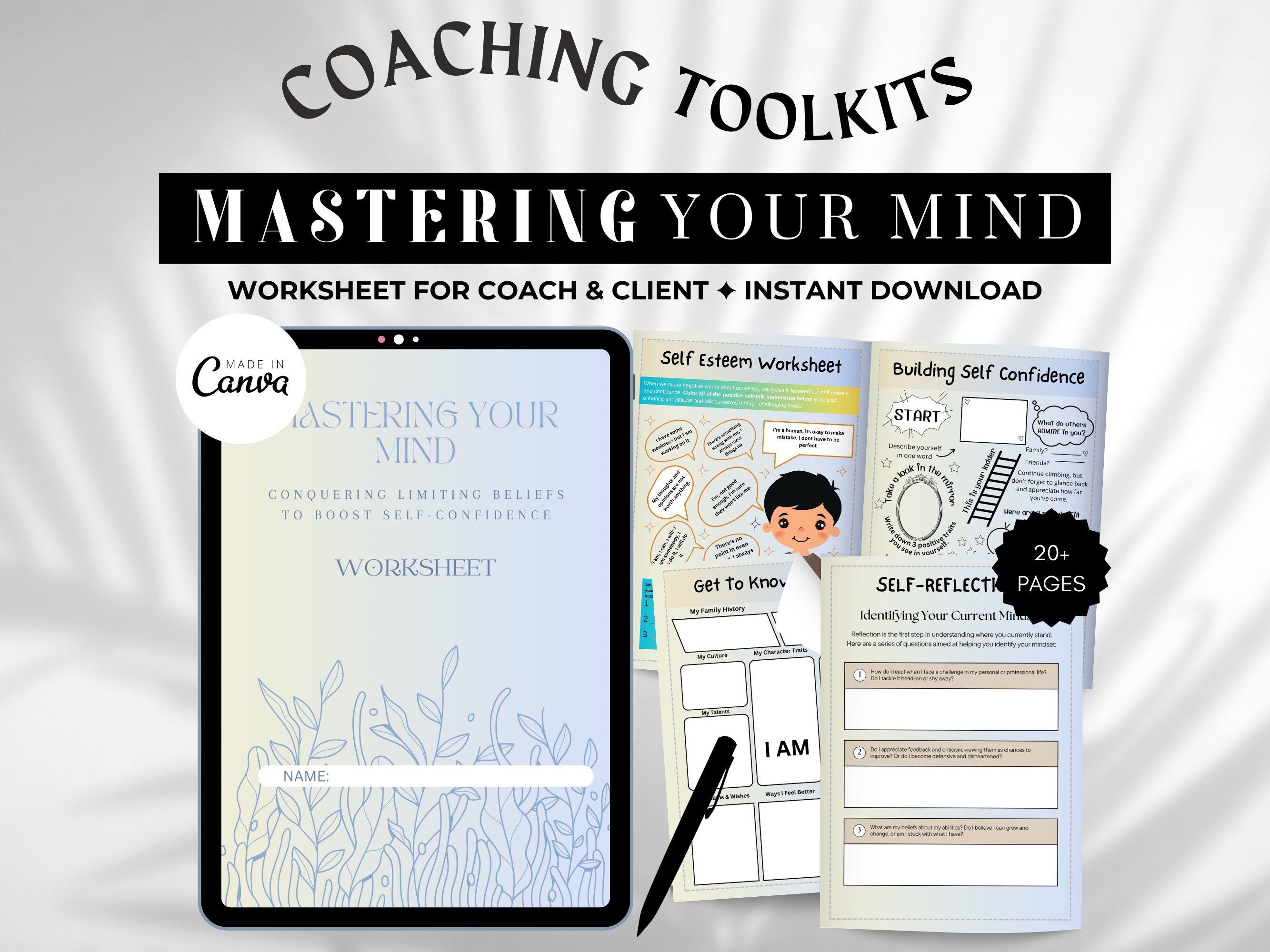 Mastering Your Mind Printable Worksheet Confidence Worksheets Mental ...
