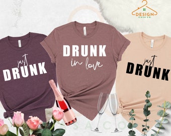 #IG Tank Top 1 Just Drunk iron on 12 DRUNK In love Bachelorette Party iron on for T shirt Set of 13