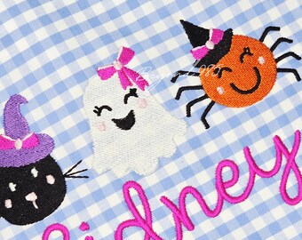 Personalized Halloween Basket | Embroidered Trick or Treat Bucket | Gingham Easter Basket | Custom Candy Bag | Monogram Gift