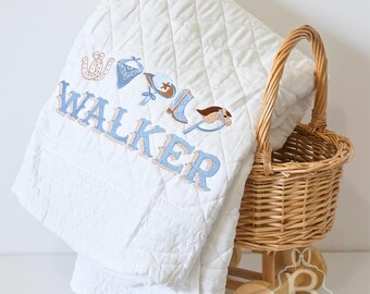 Personalized Western Newborn Quilt