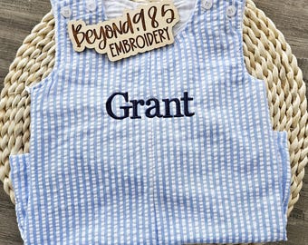 Personalized Gingham Jon Jon: Monogrammed Cotton Easter Outfit