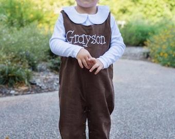 Boys Corduroy Monogrammed Longall, LTC