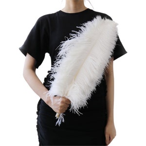 New 2 Yards Black Ostrich Feather Boa Natual Ostrich feathers Trims Long  15-25cm Party Clothing Plume Shawl Customized 200 Grams