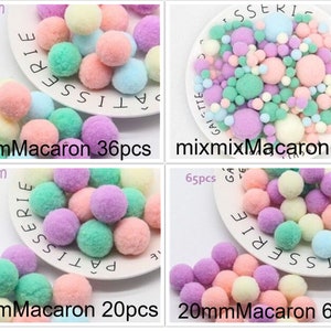 2000x DIY Mixed Color Soft Fluffy Pom Poms Pompoms Ball 8mm for kids Craft 