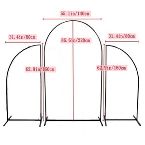 3 Pieces Wedding Arch Set Flower Stand Birthday Party Outdoor Balloon Arch Background Decoration Irregular Shape Stand Party Decor Stand