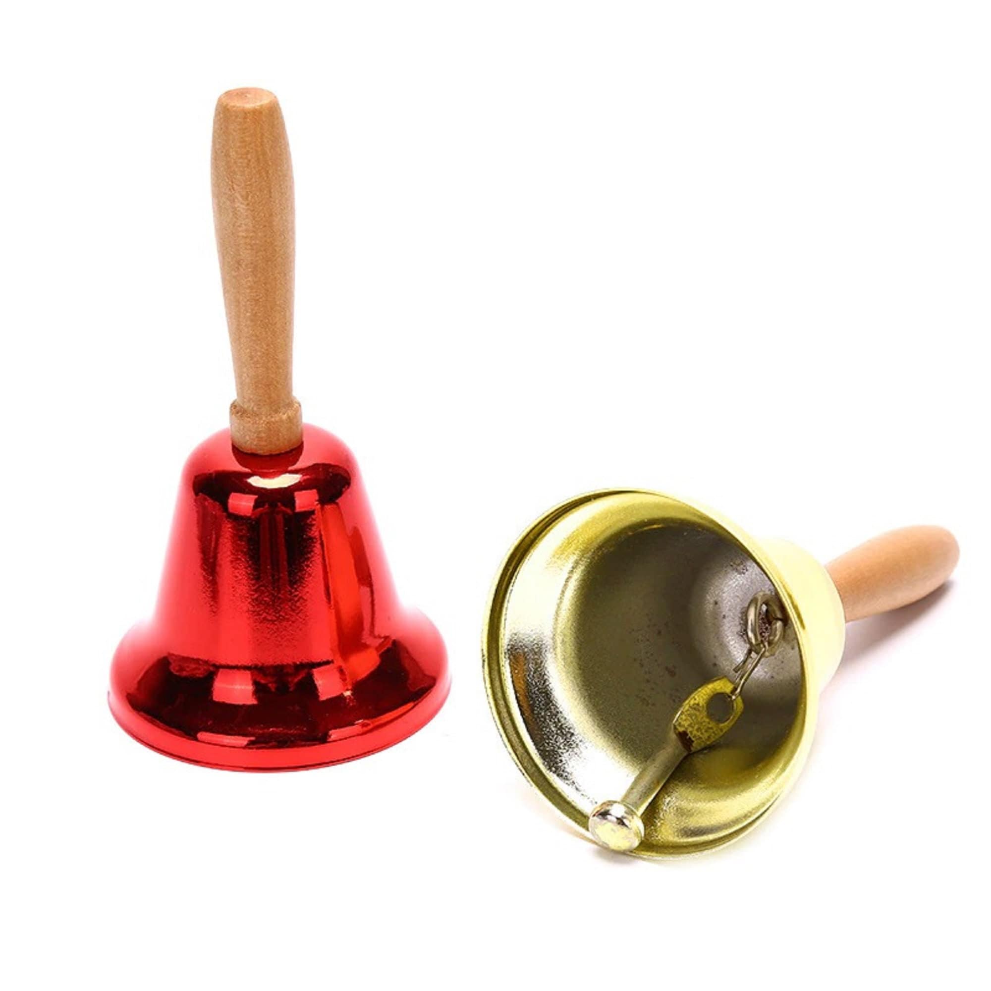 Christmas Hand Bell Santa Claus Jingle Bells Gold Silver Etsy