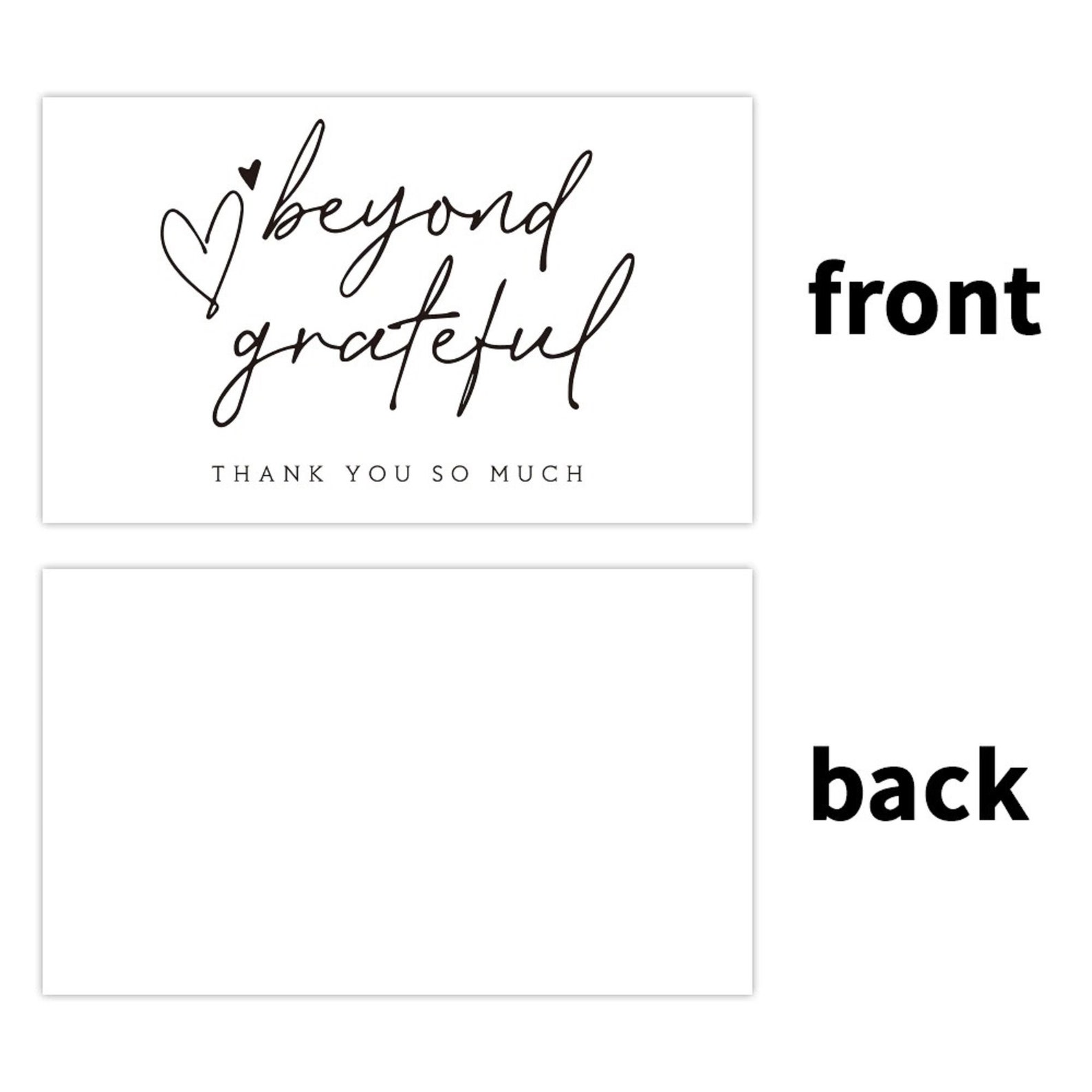 30pcs/pack White Thank You Card Labels With Beyond Grateful Etsy Canada