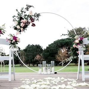 Arco de PVC para boda, marco de flores, soporte para globos, decoración de  césped al aire libre, suministros para fiestas de boda, Baby Shower, Fondo  de cumpleaños