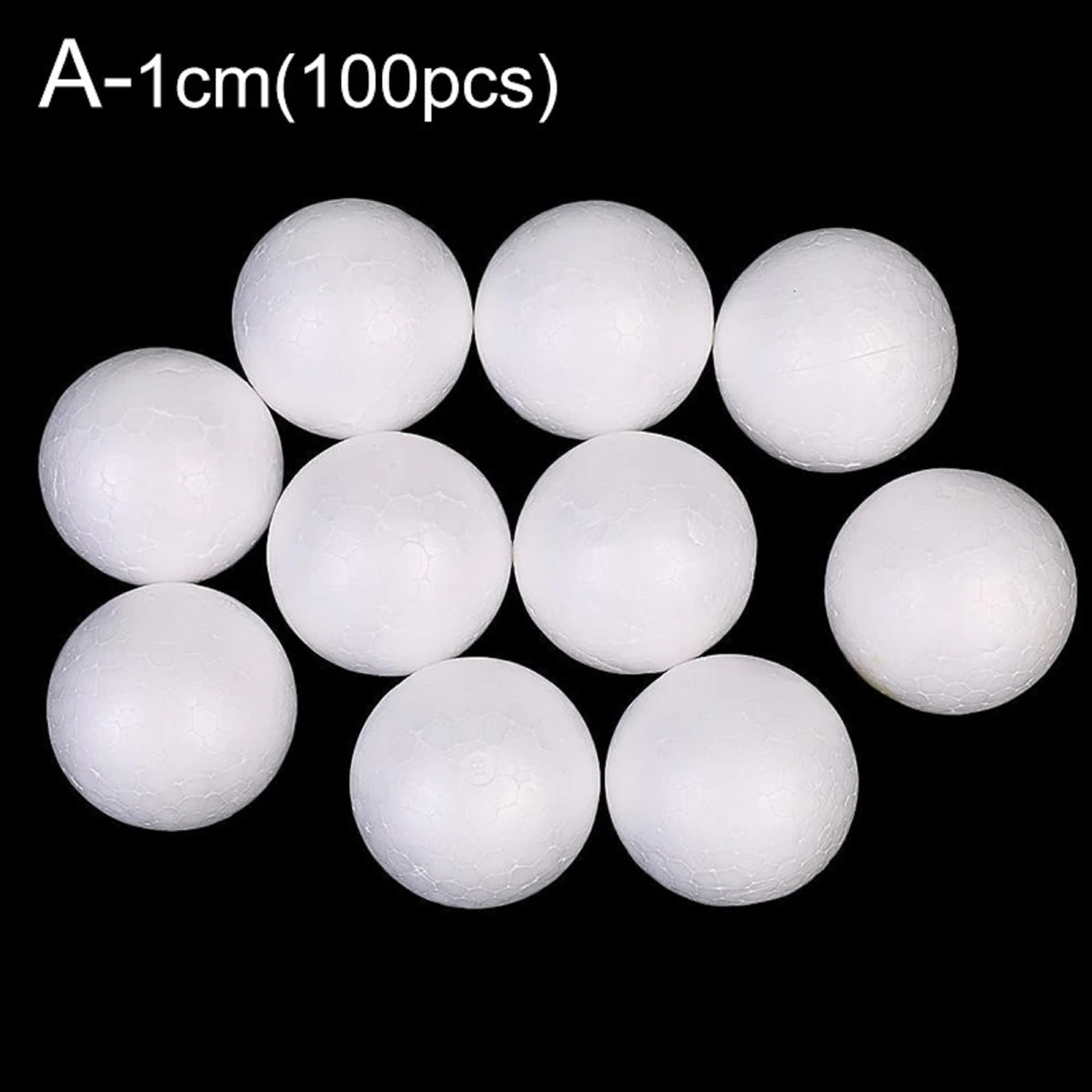 10X White Foam Balls Spheres 3 inch Bulk - Smooth and Round Polystyrene