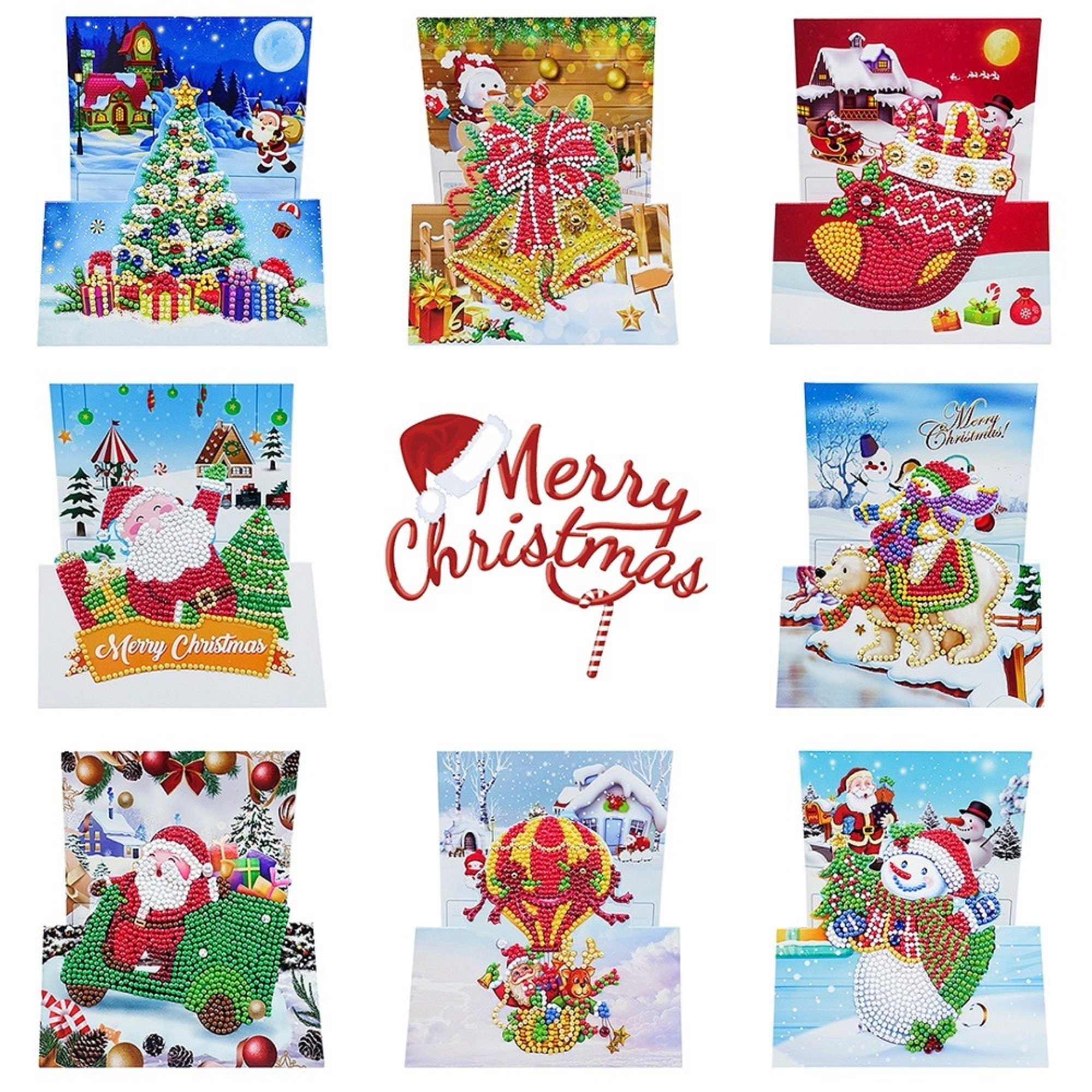 5D Diamond Painting Christmas Cards DIY Special Shaped Diamond Painting  Embroidery Christmas Card Kids Gift -  Denmark