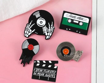 OLD RECORD PLAYER metal pin Badge BUY ONLY 2 GET 1 FREE = 3 Of These OLD RECORD PLAYER metal pin Badge BUY ONLY 2 GET 1 FREE = 3 Of These