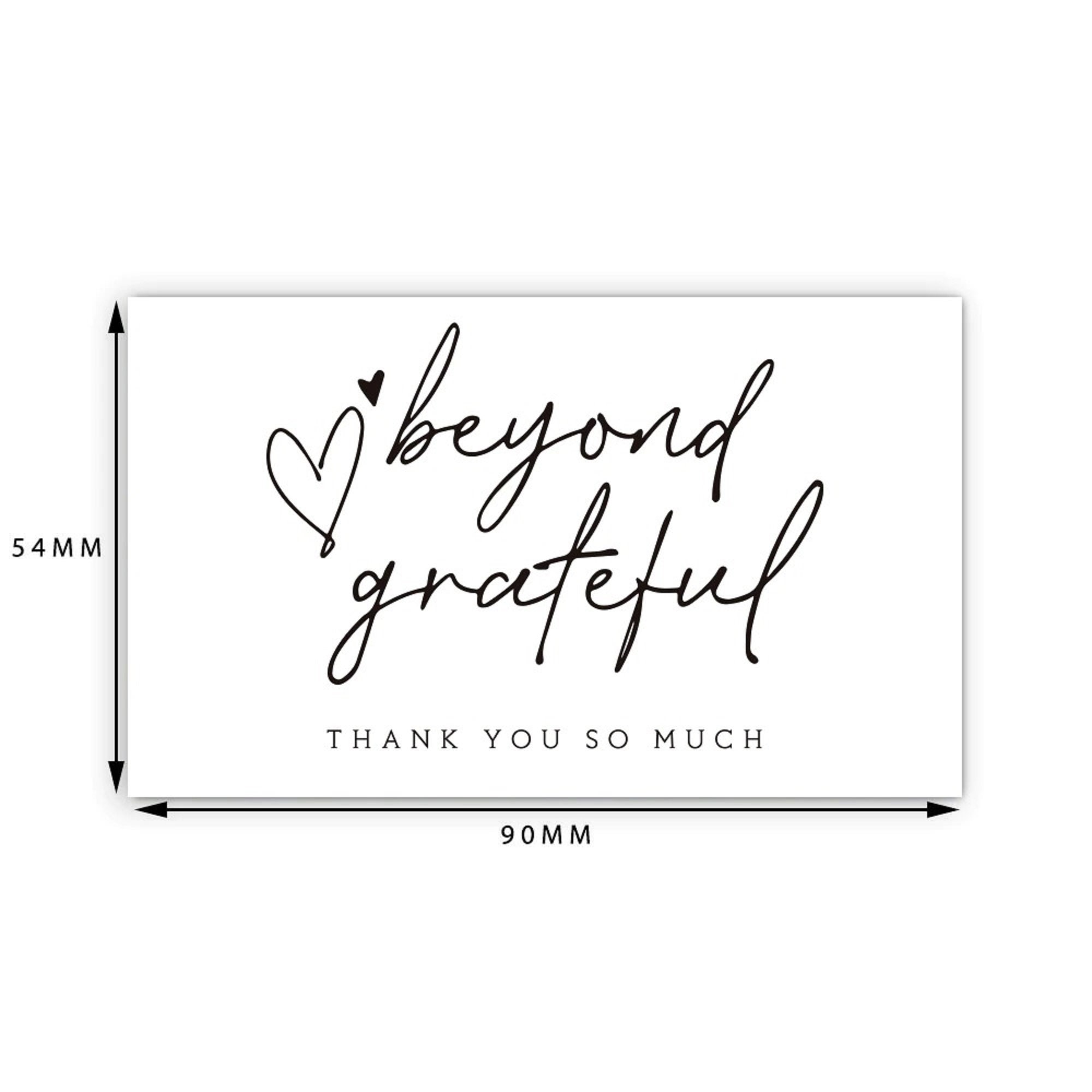 30pcs/pack White Thank You Card Labels With Beyond Grateful Etsy Canada