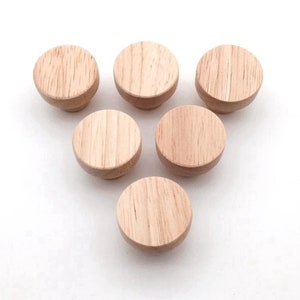 4 | 8 | 12 | 16 | 20 | 24 Pcs Wood Round Pull Knob Natural Wooden Cabinet Drawer Wardrobe Knobs For Cabinet Drawer Handle Furniture Hardware